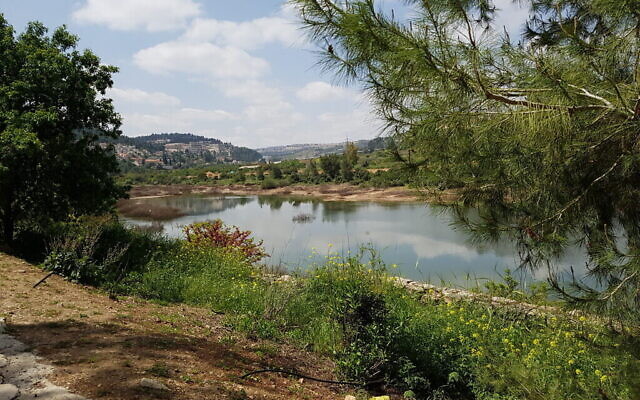 Le sentier inférieur à Beit Zayit. (Shmuel Bar-Am)
