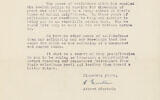 La lettre écrite par Albert Einstein le 10 juin 1939 à William Morris. (Autorisation)