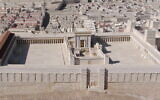 Maquette du Second Temple de Jérusalem. Les Pharisiens s’inscrivent dans le judaïsme du Second Temple. (Crédit : WIKIPEDIA / BERTHOLD WERNER)