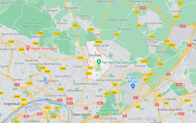 Sarcelles. (Crédit : capture d'écran Google Maps)