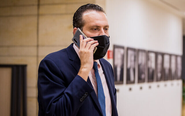Le député du Likud Miki Zohar à la Knesset, le 21 octobre 2020. (Yonatan Sindel/Flash90)