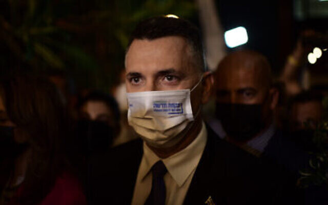 Gideon Saar, dirigeant de Tikva Hadasha, au siège du parti à Tel Aviv, le 23 mars 2021. (Tomer Neuberg/Flash90)