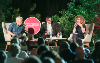 Un événement du festival des auteurs à Mishkenot Shaananim, à Jérusalem, en 2019. (Autorisation : Festival des auteurs)