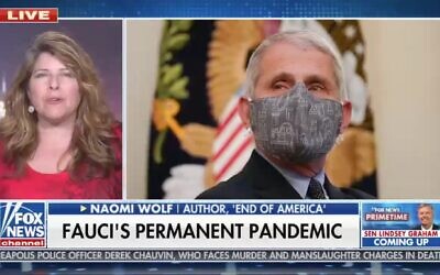 Naomi Wolf intervient sur Fox News, le 19 avril 2021. (Capture d'écran)