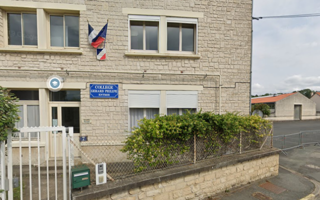 Le collège Gérard-Philippe, à Chauvigny. (Crédit : Google street view)