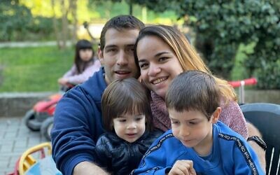 La famille Biran, avec Eitan à droite. (Autorisation)