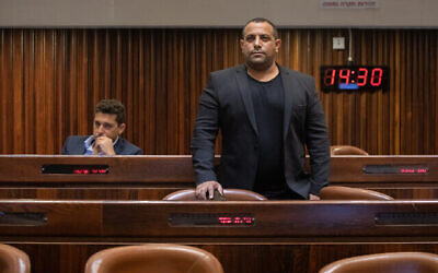 Abir Kara, député du parti Yamina, à la Knesset le 5 avril 2021. (Olivier Fitousi/Flash90)