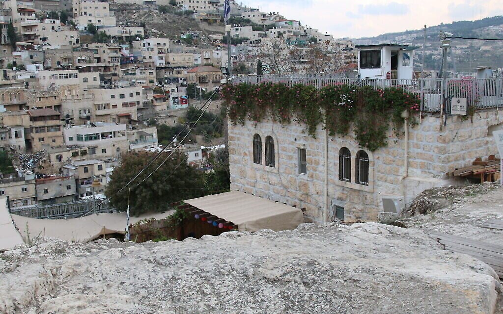 La maison de Meyuhas dans la Cité de David, à Jérusalem. (Crédit : Shmuel Bar-Am)