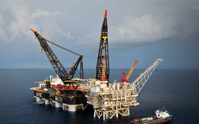 La plate-forme de gaz naturel offshore Tamar. (Crédit : Delek Drilling)