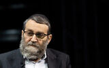 Illustration : Moshe Gafni, député de Yahadout HaTorah, participant à une conférence à Jérusalem, le 7 mars 2021. (Crédit : Yonatan Sindel/Flash90)