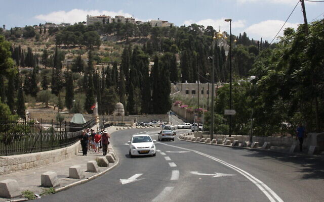 Jericho Road à Jérusalem, où des soldats israéliens avaient été tués après une erreur d'orientation. (Crédit :  Shmuel Bar-Am)