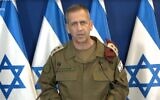 Le chef d'État-major israélien Aviv Kohavi  lors d'une conférence de presse, le 16 mai 2021. (Capture d'écran)