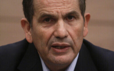 Yaakov Edri, le maire d'Or Akiva, à la Knesset, le 3 janvier 2011. (Crédit:Uri Lenz/FLASH90)