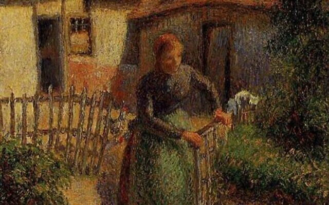 La Bergere rentrant des moutons, de Pissaro. (Crédit : wikiart)