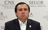 L'ancien directeur de l'Agence d'investigation criminelle du Mexique, Tomas Zeron, à Mexico, le 27 octobre 2014. (Crédit : Alfredo Estrella/AFP)