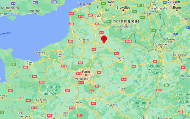 Gauchy, dans l'Aisne. (Crédit : capture d'écran Google Maps)