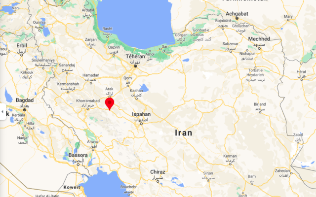 Aligoudarz, en Iran. (Crédit : capture d'écran Google Maps)