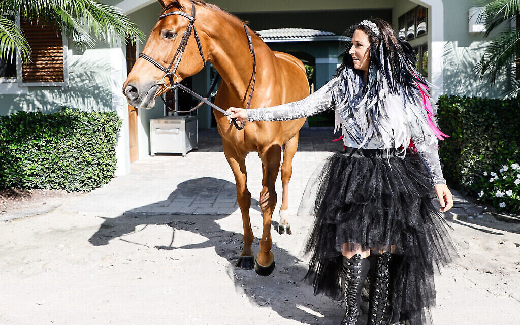 Dani G. Waldman et l'un de ses chevaux. (Autorisation)