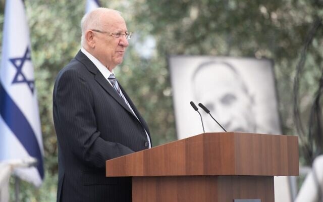 Le président Reuven Rivlin lors d'une cérémonie à la résidence du président de Jérusalem, le 5 juillet 2021. (Crédit : Ariel Hermoni/ministère de la Défense)