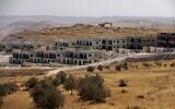 Nouvelle construction de logements dans l’implantation de Nokdim en Cisjordanie, au sud de la ville palestinienne de Bethléem, le 13 octobre 2020. (Menahem Kahana / AFP)