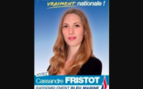 Cassandre Fristot, ancienne élue locale et ex-candidate FN aux législatives de 2012, sur une affiche de campagne.