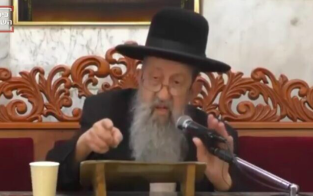 Rabbi Ben Zion Mutzafi (Crédit : capture d'écran Kikar HaShabbat)