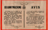 L'affiche allemande annonçant l'attentat du métro Barbès et la répression qui va suivre. (Crédit : Musée de la Résistance nationale / collection historique, 1985)