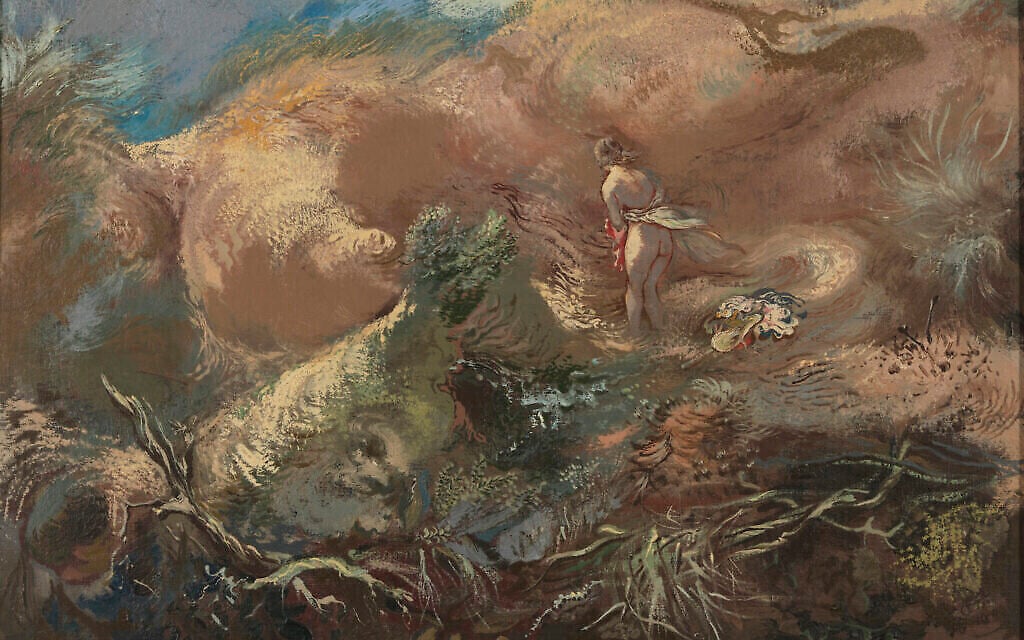 Détail de "La tempête approchante" de George Grosz, 1940. (Whitney Museum of American Art, New York/ © Estate of George Grosz / Licensed by VAGA at Artists Rights Society (ARS)/ Jewish Museum NYC)