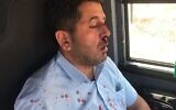 Le chauffeur de bus Muhammad Kak a été agressé près de la ville cisjordanienne de Shvut Rachel, le 13 août 2021. (Autorisation)