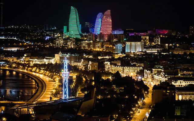 Bakou, la capitale de l'Azerbaijan, le 11 octobre 2019. (Crédit : Nati Shohat/Flash90)