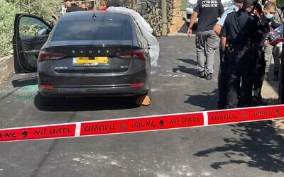 La scène du meurtre de Shara Ismail, 50 ans, à Rameh, le 15 août 2021. (Crédit : Police israélienne)
