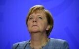 La chancelière allemande Angela Merkel lors d'une conférence de presse après une réunion avec les partenaires sociaux à Meseberg, à l'est de l'Allemagne, le 3 septembre 2018. (Crédit : AFP PHOTO / Tobias SCHWARZ)