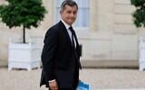 Le ministre français de l'Intérieur Gérald Darmanin arrive à l'Elysée avant la cérémonie en l'honneur des médaillés olympiques et paralympiques français lors de Tokyo 2021, à Paris, le 13 septembre 2021. (Crédit : Ludovic MARIN / AFP)