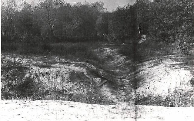 Le site de Babi Yar photographié en 1966. (Crédit : Joseph Schneider via la Bibliothèque nationale d'Israël) Le site de Babi Yar photographié en 1966. (Crédit : Joseph Schneider via la Bibliothèque nationale d'Israël)