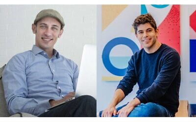 Tobias Lutke, fondateur de Shopify, à gauche, et Tomer Tagrin, fondateur et PDG de Yotpo, à droite. (Crédit : avec l'aimable autorisation de Mor Shani)