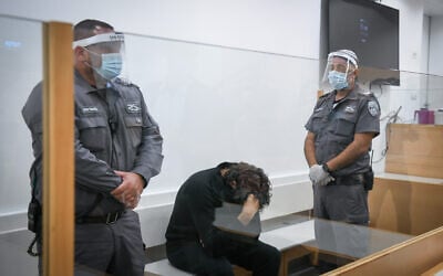 Barak Ben-Ami lors d'une audience au tribunal de district de Lod le 12 septembre 2021. (Crédit : Flash90)