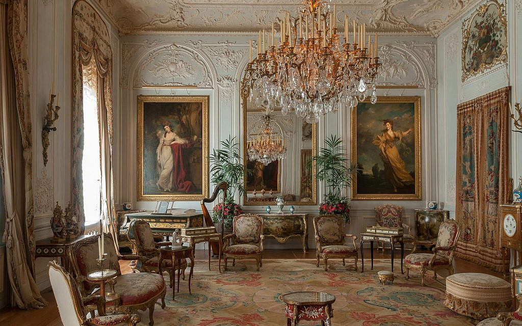 La salle de réception grise du 
 manoir de Waddesdon. (Crédit : Chris Lacey (c) National Trust Waddesdon Manor)