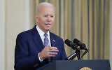 Le président américain Joe Biden s'exprime depuis la salle à manger d'État de la Maison-Blanche, à Washington, le 3 septembre 2021. (AP Photo/ Susan Walsh)