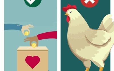 "Ne faites pas tourner les poulets, faites plutôt un don à une association caritative", conseille le ministère de l'Environnement. (Crédit : Ministère de l'Environnement)