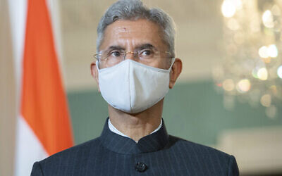 Le ministre indien des Affaires étrangères, Subrahmanyam Jaishankar, au Département d'État à Washington, le 28 mai 2021. (Saul Loeb/Pool via AP)