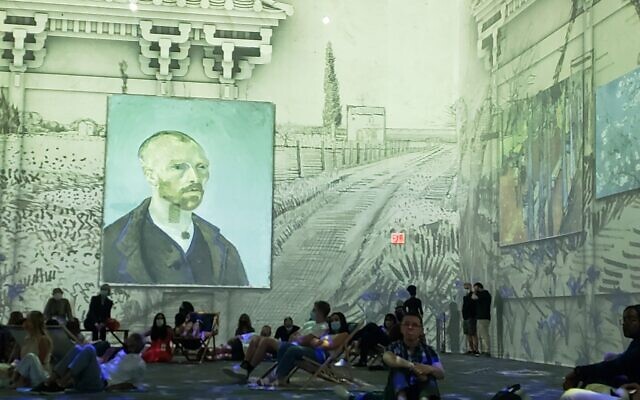 Extrait de " Van Gogh : l'expérience immersive " à Lower Manhattan, New York, juin 2021 (Crédit : Matt Lebovic/The Times of Israel)