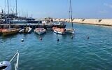 La zone du port de Jaffa où un missile a été découvert, 30 septembre 2021 (Police israélienne)