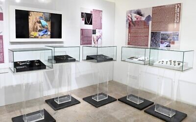 Une photo prise le 18 novembre 2021 à Rabat montre des artefacts dévoilés par des archéologues au Maroc qui, selon eux, sont parmi les plus anciens du monde. (Crédit : AFP)