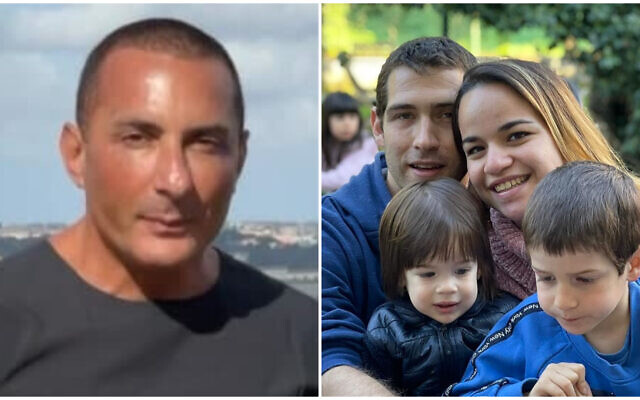 (Gauche) Gabriel Abutbul Alon. (Droite) La famille Biran, avec Eitan à droite. (Crédits : Facebook ; Autorisation) (Gauche) Gabriel Abutbul Alon. (Droite) La famille Biran, avec Eitan à droite. (Crédits : Facebook ; Autorisation)