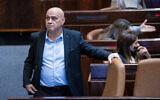 Le ministre de la  Coopération régionale  Issawi Frej à la Knesset de Jéusalem, le 14 juillet 2021. (Crédit : Yonatan Sindel/Flash90)