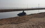 Une voiture qui a fait une embardée dans la mer Morte le 25 novembre 2021. (Autorisation)
