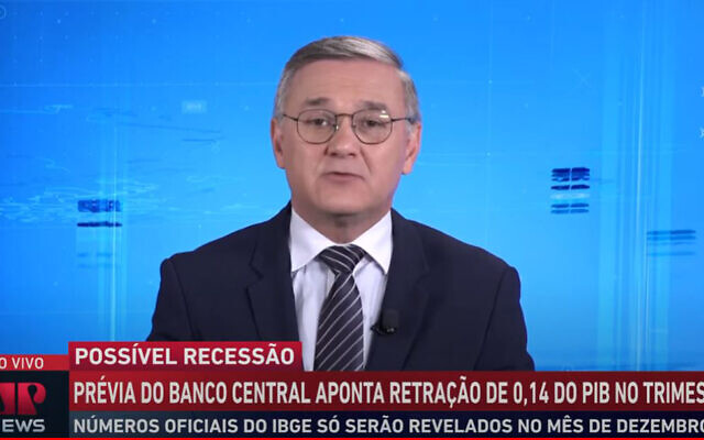Jose Carlos Bernardi s'exprime dans l'émission brésilienne "Jornal Da Manhã", le 16 novembre 2021. (Crédit : Jovem Pan via JTA)