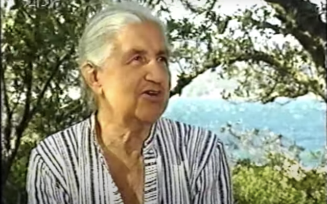 La philosophe Jeanne Hersch photographiée le 6 septembre 1993 (Capture d'écran YouTube)
