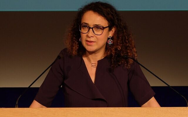 Delphine Horvilleur à l'Université de Genève, le 20 mai 2019. (Crédit : CC BY-SA 4.0)