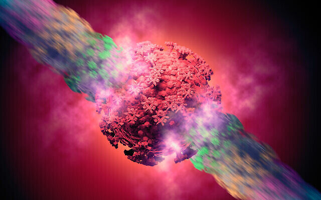 Vue microscopique d'une variante du coronavirus, connue sous le nom de B.1.617.2 (iStock via Getty Images) Vue microscopique d'une variante du coronavirus, connue sous le nom de B.1.617.2 (iStock via Getty Images)